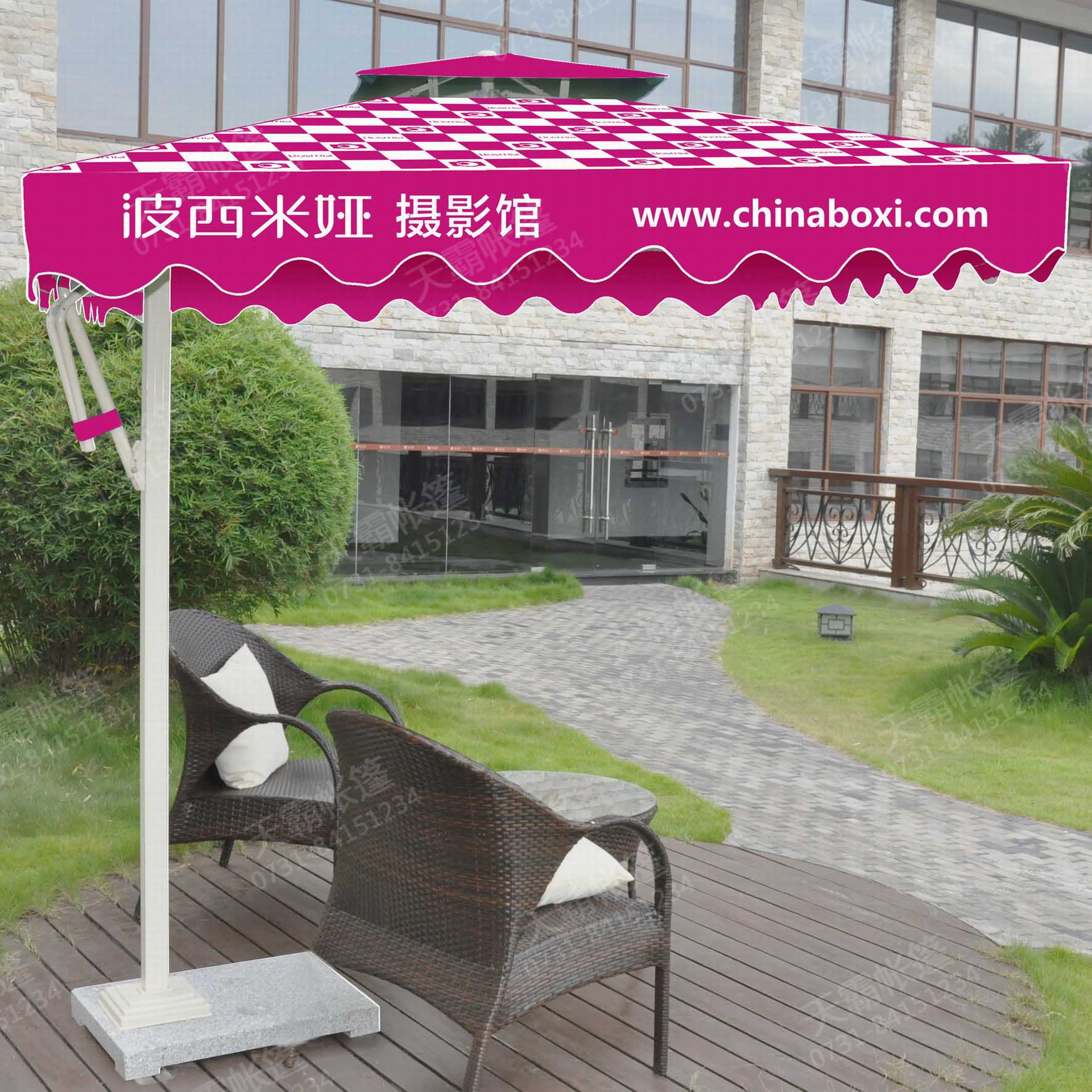 方形側立傘